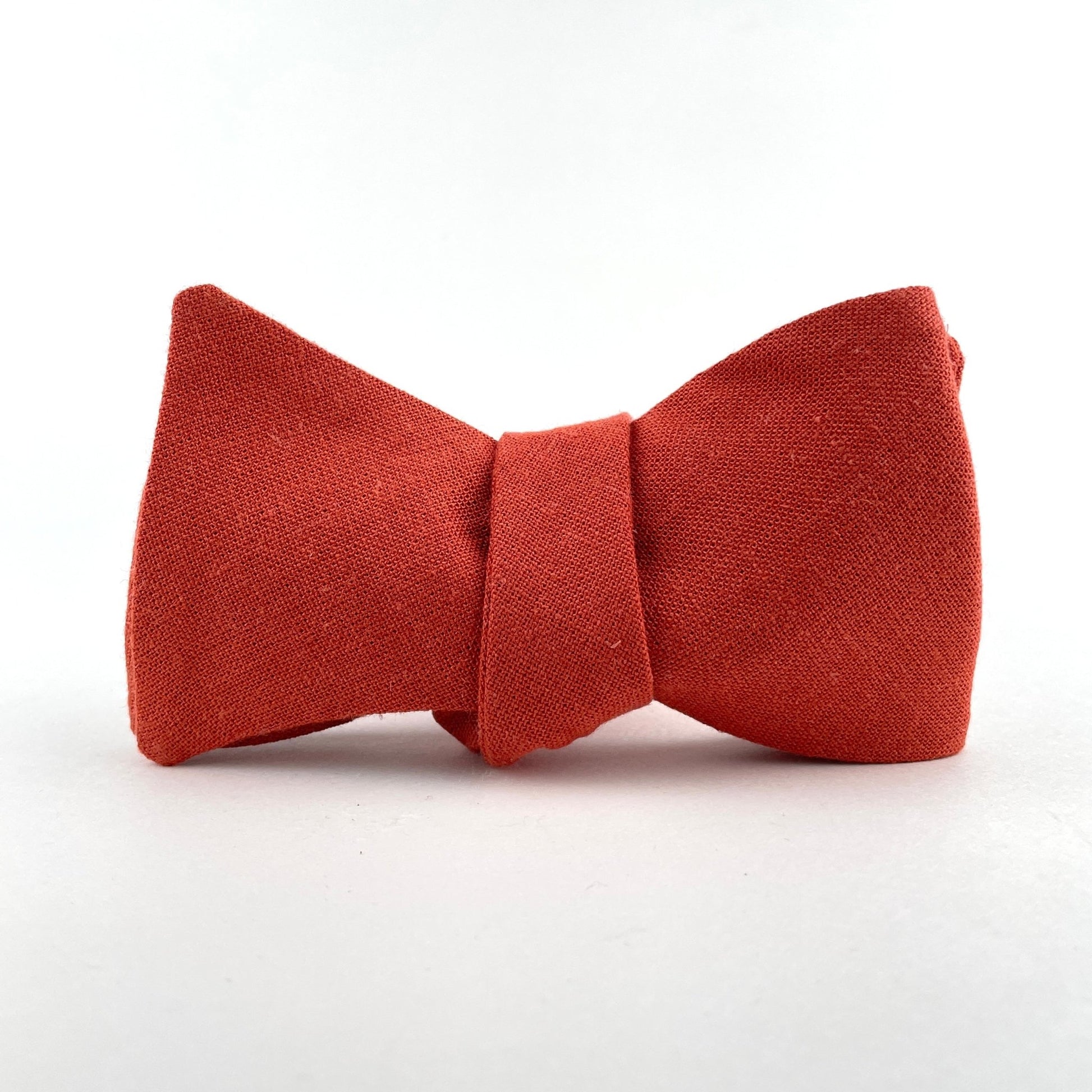 A red bow tie made from cotton made in America