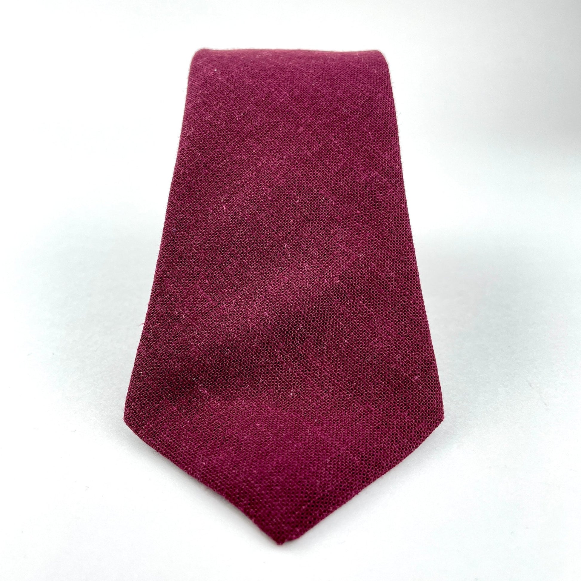 Eggplant color linen neck tie made in American